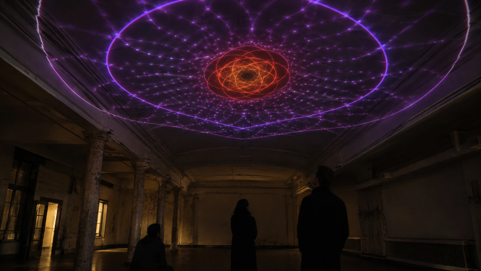 Emanation ceiling projection study for Peckham Old Waiting Room